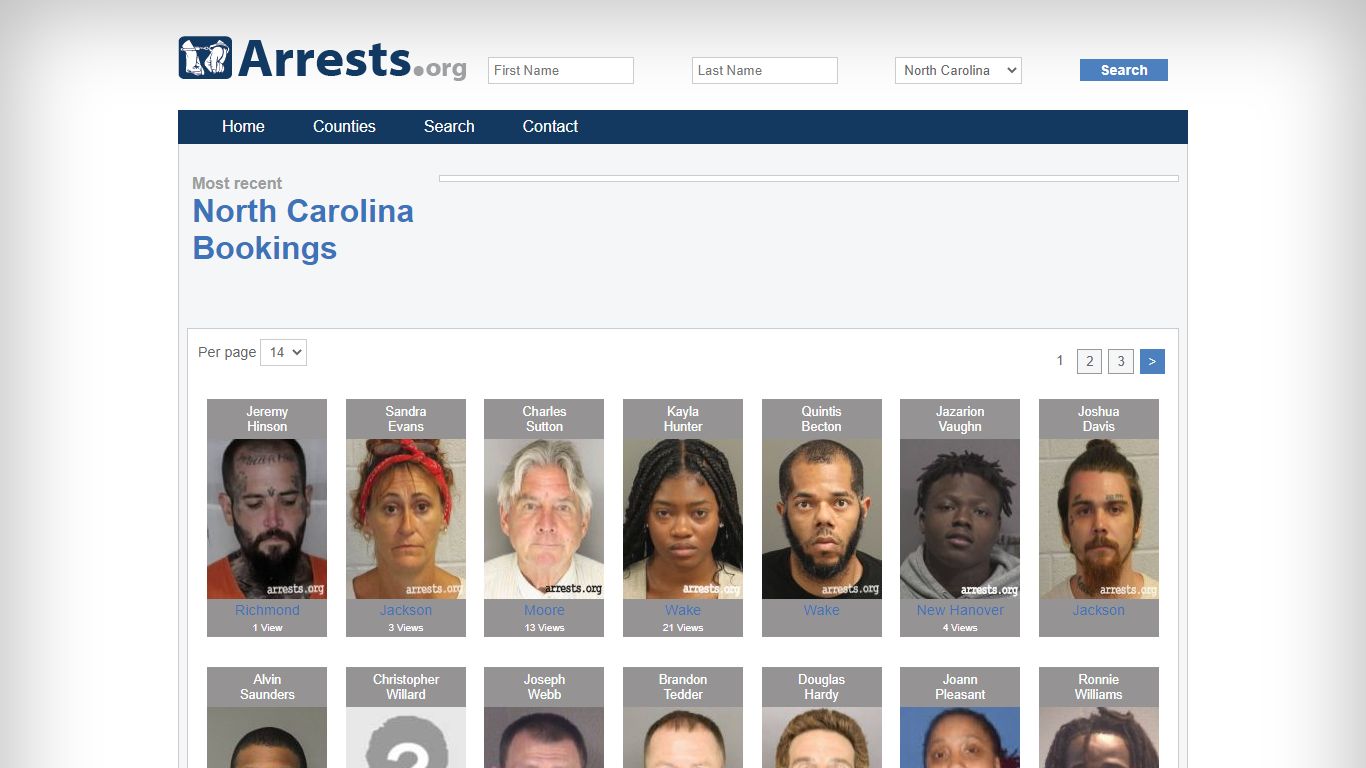 North Carolina Arrests and Inmate Search